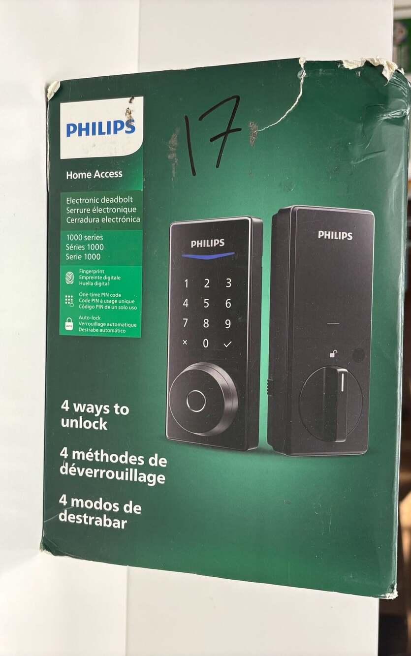 Philips Home Access 1000 Series Matte Black Electronic Deadbolt DDL210X-1H